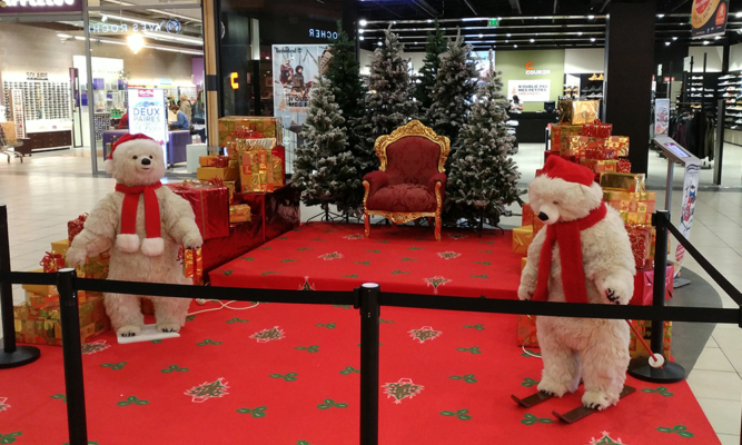 trône du père noël Stockholm dans un exemple de décor